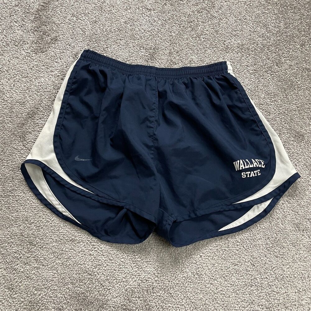 Nike Dri Fit Active Shorts Womens Medium Blue Elastic Waist Running 26x3